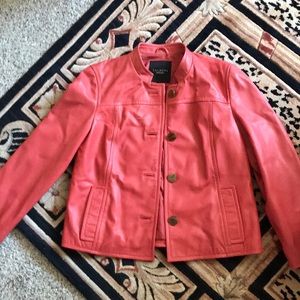 Talbots Jackets & Coats - Talbots salmon color leather jacket Talbots Jackets & Coats - Talbots salmon color leather jacket